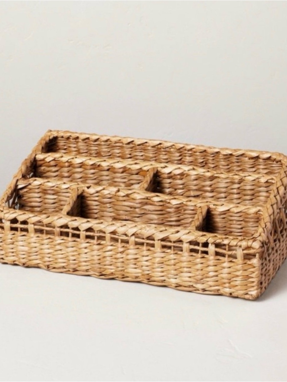 Woven Multipurpose Compartment Caddy Natural Rattan Hearth & Hand Basket Woven